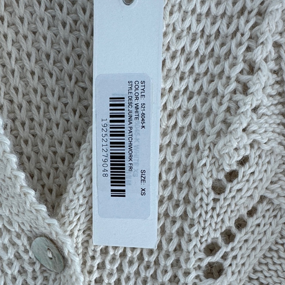 JONATHAN SIMKHAI Junia Patchwork Fringe Cardigan … - image 5